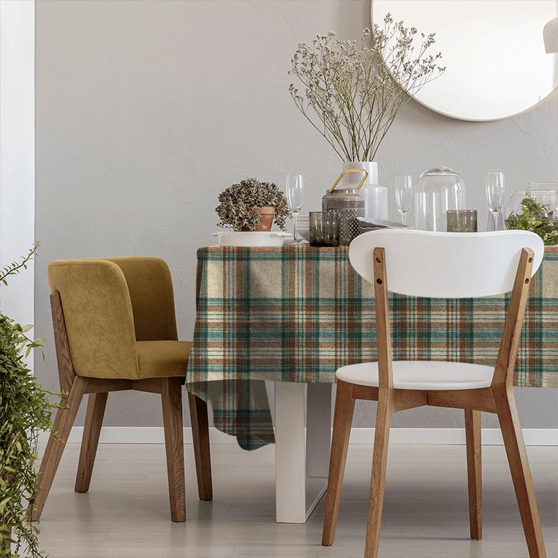 Clarke and Clarke Boston FR Monterrey Ivory Tablecloth