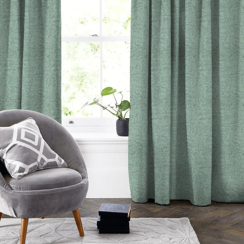 Clarke and Clarke Boston FR Monterrey Mocha Made To Measure Curtain
