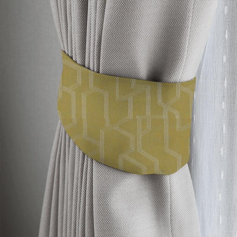 Clarke and Clarke Martello Labyrinth Citron Tieback