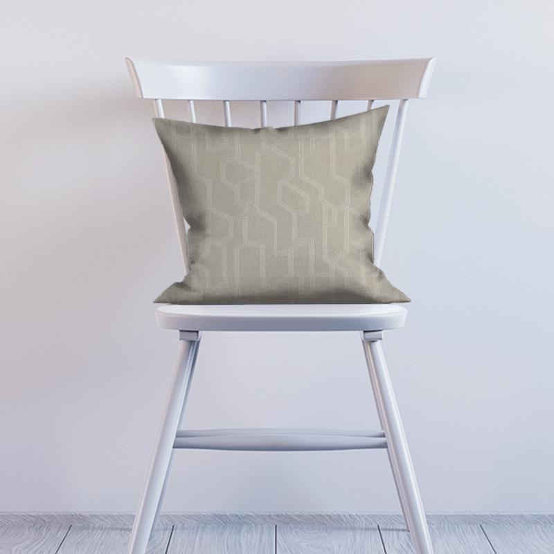 Clarke and Clarke Martello Labyrinth Linen Cushion