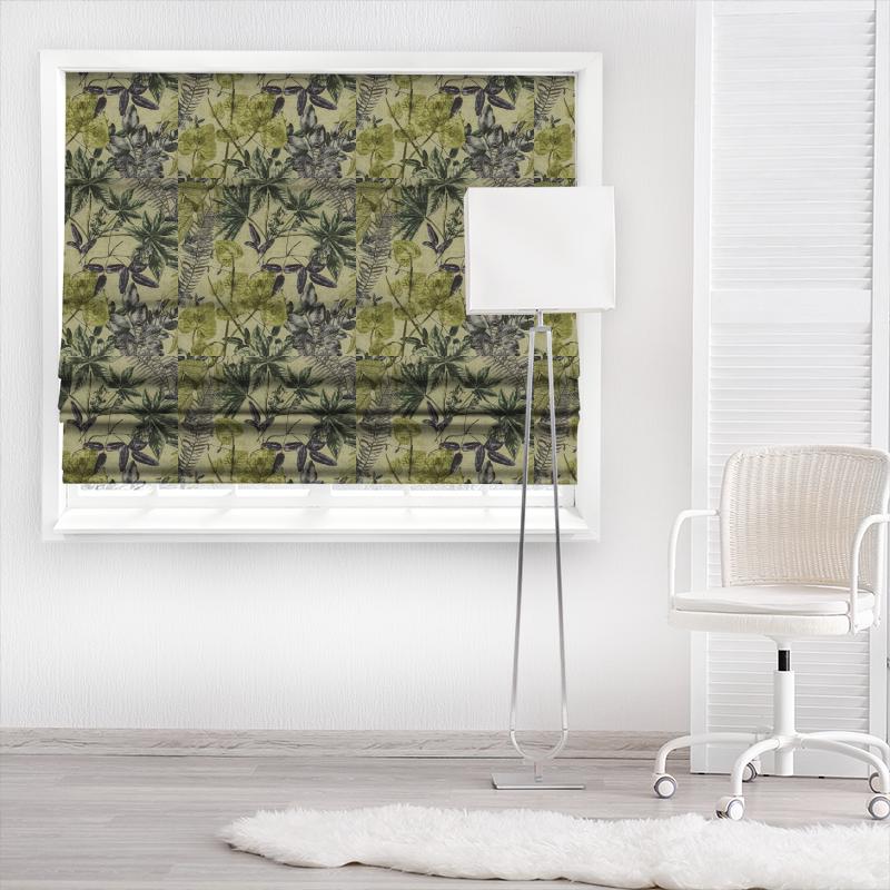 Clarke and Clarke Martello Madagascar Forest Made To Measure Roman Blind