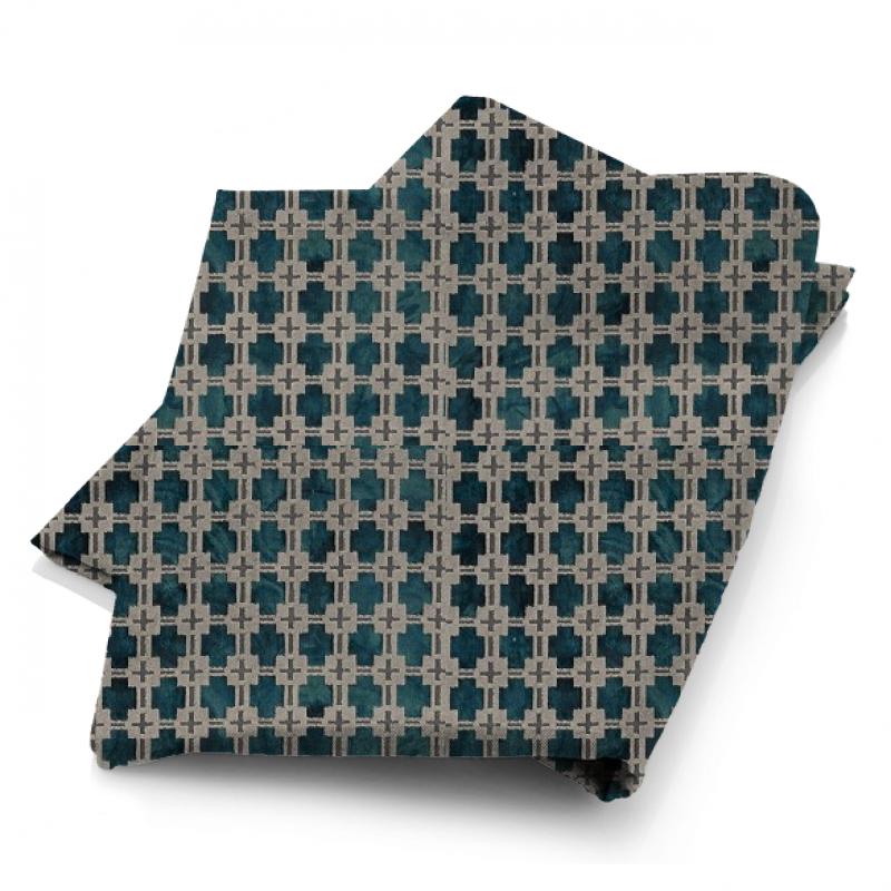 Clarke and Clarke Martello Maui Kingfisher Fabric