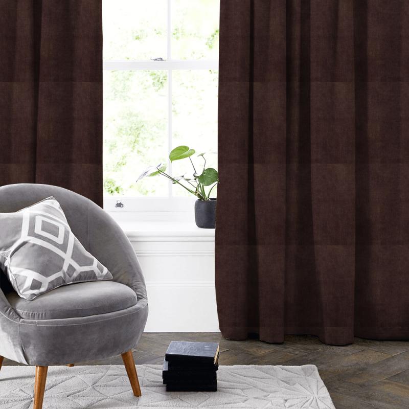 Martello Espresso Made To Measure Curtain Clarke and Clarke Novara Martello Espresso Made To Measure Curtain