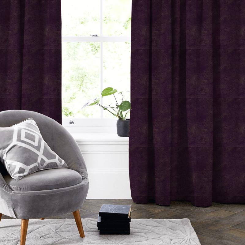 Studio G Alonso Nola Aubergine Made To Measure Curtain
