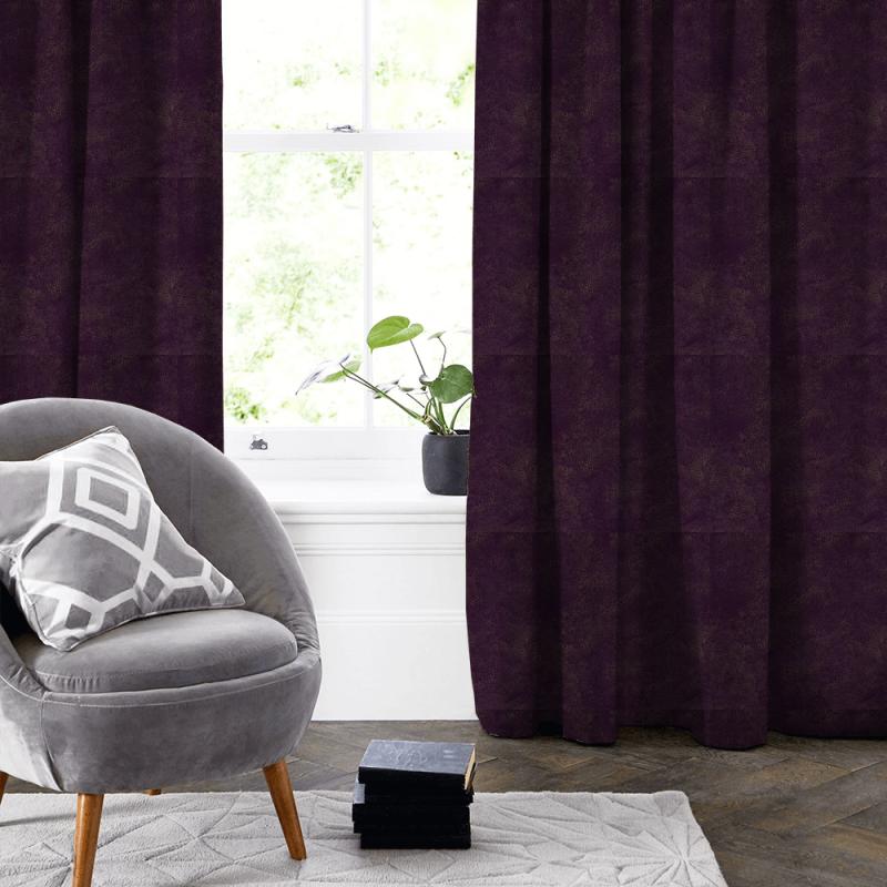 Nola Aubergine Made To Measure Curtain