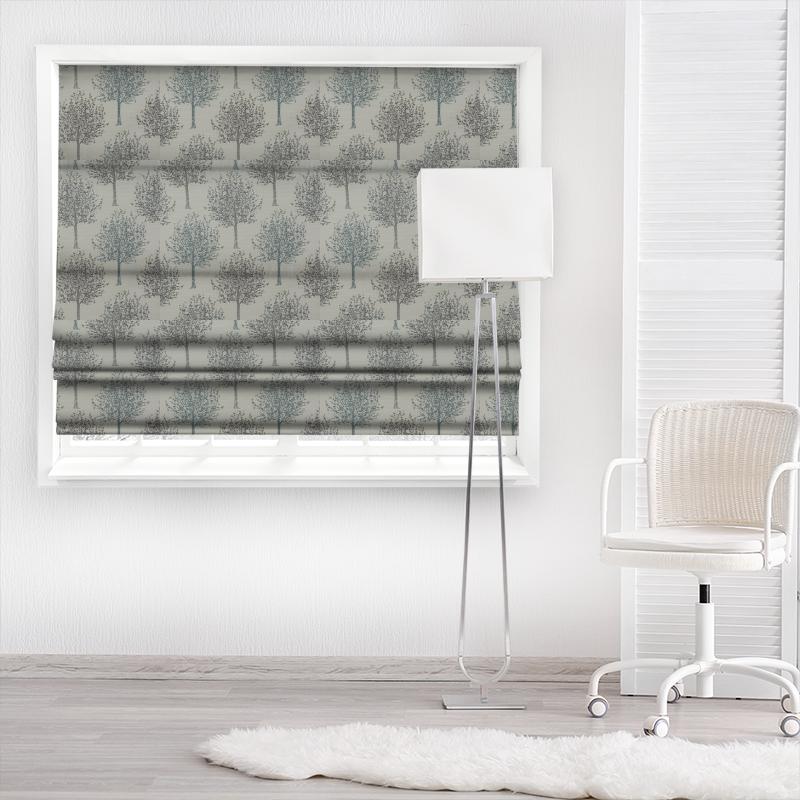 Rossini Teal Made To Measure Roman Blind Fryetts Renaissance Rossini Teal Made To Measure Roman Blind