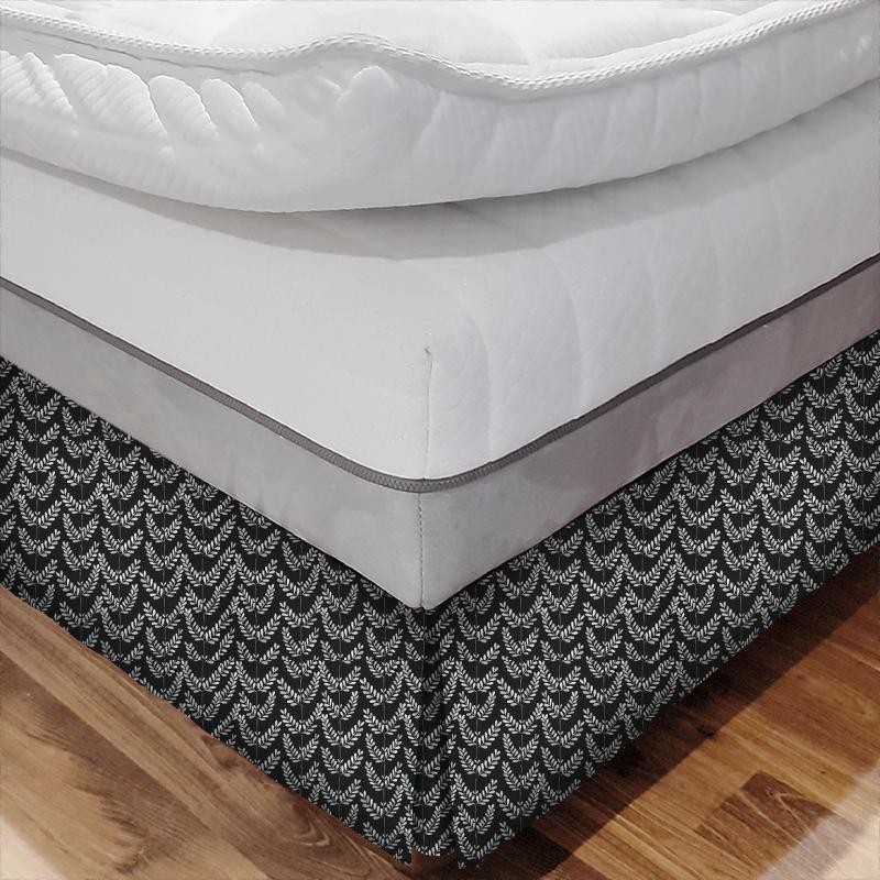 iLiv Nordic Scandi Sprig Noir Bed Base Valance