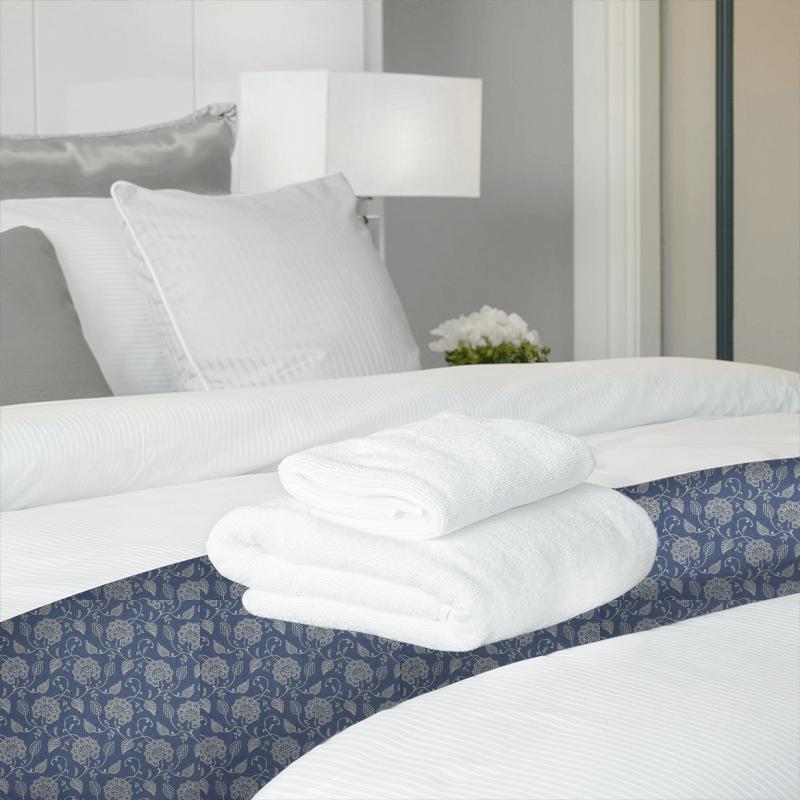 Adriana French Blue Bed Runner iLiv Pembury Adriana French Blue Bed Runner