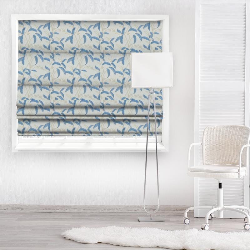 Bill Beaumont Marrakech Menara Sky Blue Made To Measure Roman Blind