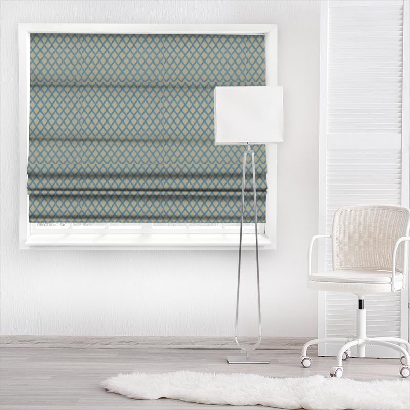 Mosaic Aquamarine Made To Measure Roman Blind Bill Beaumont Marrakech Mosaic Aquamarine Made To Measure Roman Blind