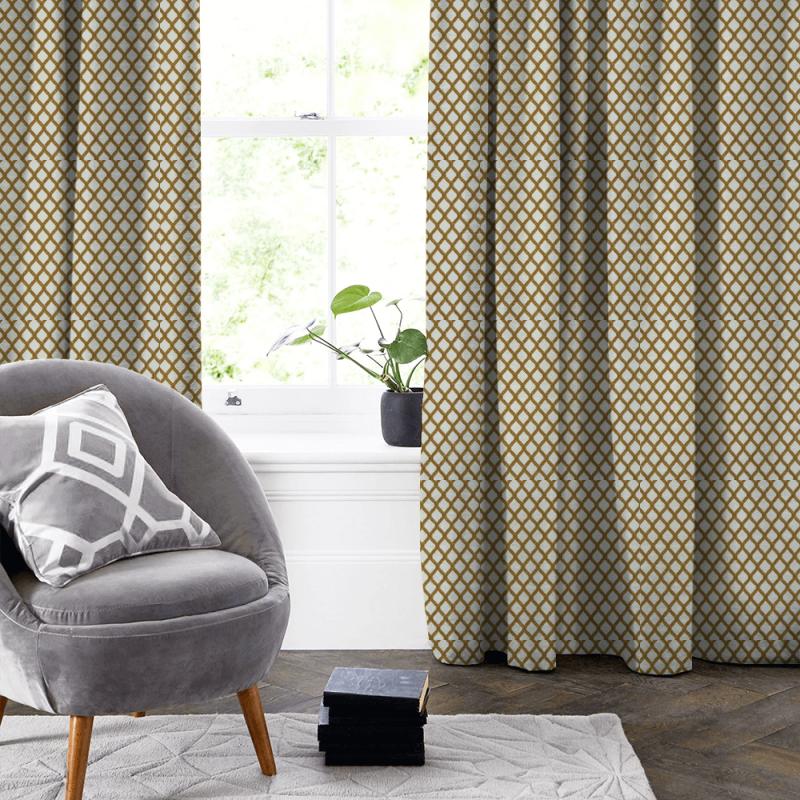 Mosaic Gold Made To Measure Curtain Bill Beaumont Marrakech Mosaic Gold Made To Measure Curtain