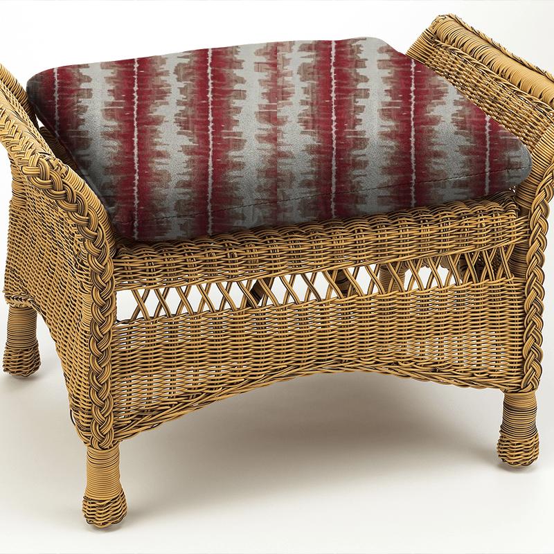 Bill Beaumont Woodstock Beat Cherry Red Box Cushion