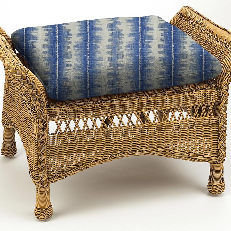 Beat Cornflower Blue Box Cushion Bill Beaumont Woodstock Beat Cornflower Blue Box Cushion