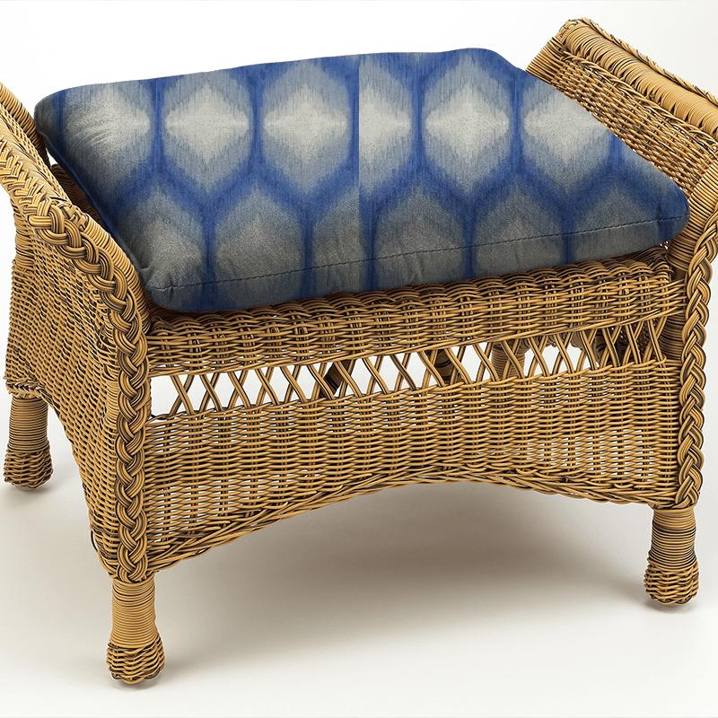 Bill Beaumont Woodstock Impulse Cornflower Blue Box Cushion