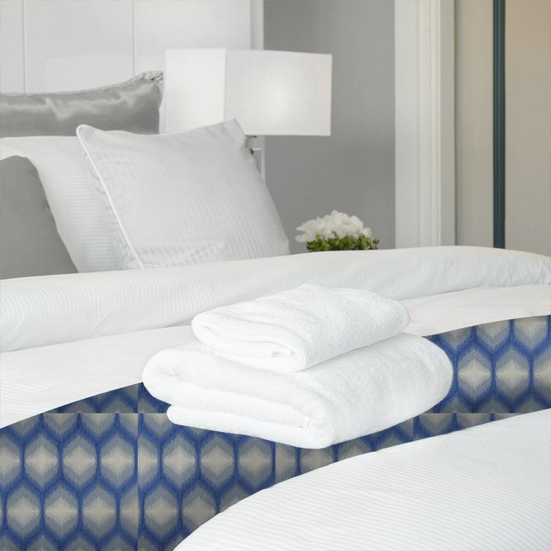 Impulse Cornflower Blue Bed Runner Bill Beaumont Woodstock Impulse Cornflower Blue Bed Runner