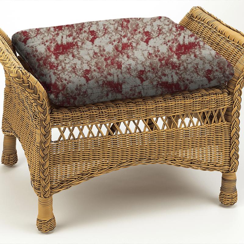 Bill Beaumont Woodstock Rave Cherry Red Box Cushion