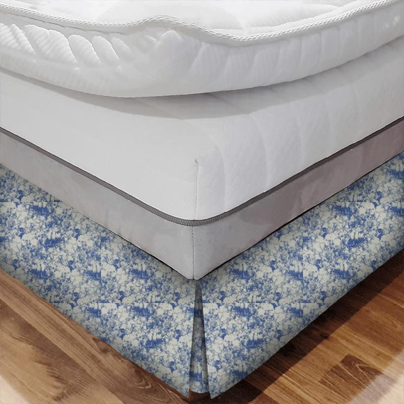 Bill Beaumont Woodstock Rave Cornflower Blue Bed Base Valance