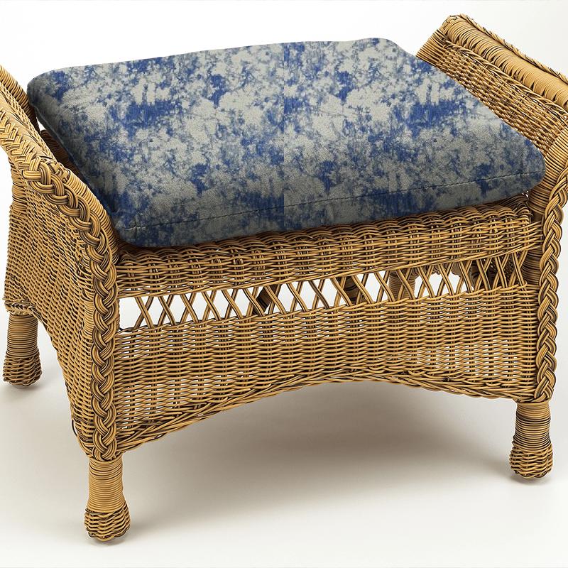 Rave Cornflower Blue Box Cushion Bill Beaumont Woodstock Rave Cornflower Blue Box Cushion