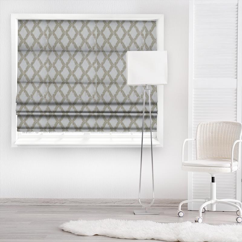 Shelter Silver Made To Measure Roman Blind Bill Beaumont Hideaway Shelter Silver Made To Measure Roman Blind