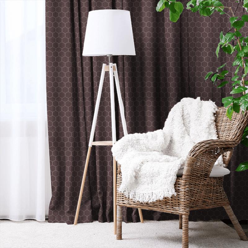 Bill Beaumont Sherwood Beehive Grape Made To Measure Curtain