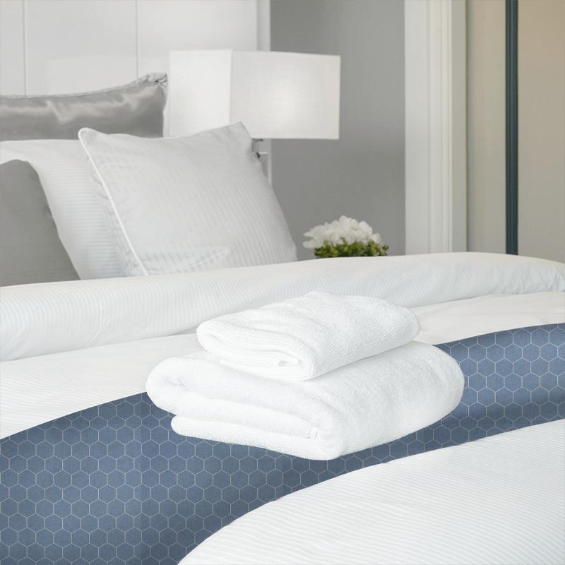 Bill Beaumont Sherwood Beehive Sky Blue Bed Runner