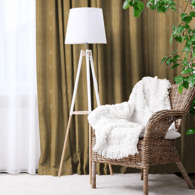 Bill Beaumont Sherwood Burrow Mustard Made To Measure Curtain