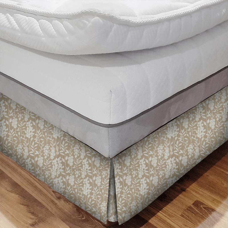 Bill Beaumont Sherwood Flora Biscuit Bed Base Valance