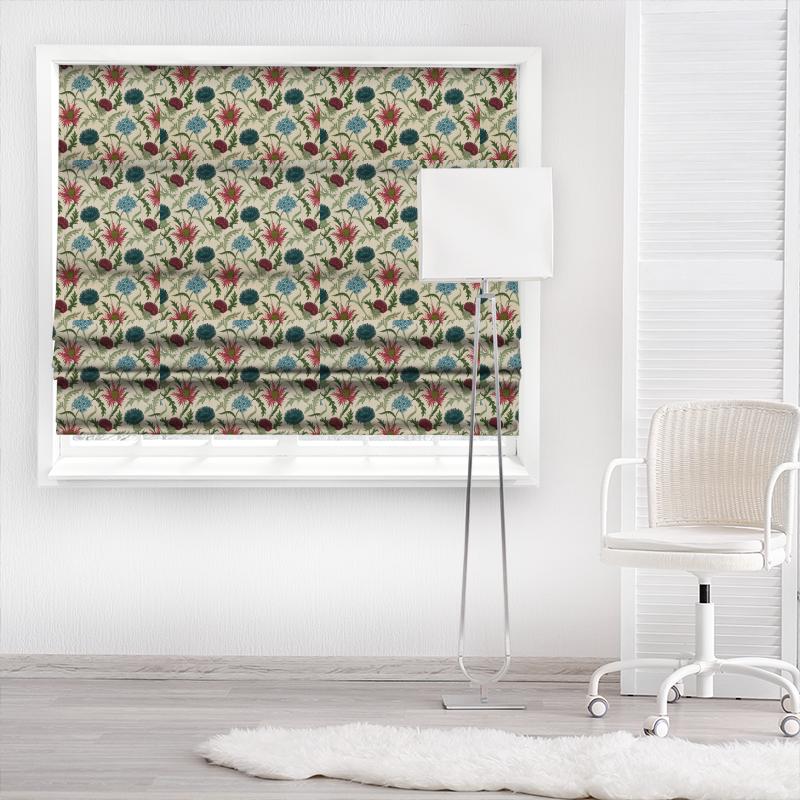 iLiv Botanist Acanthium Carmine Made To Measure Roman Blind