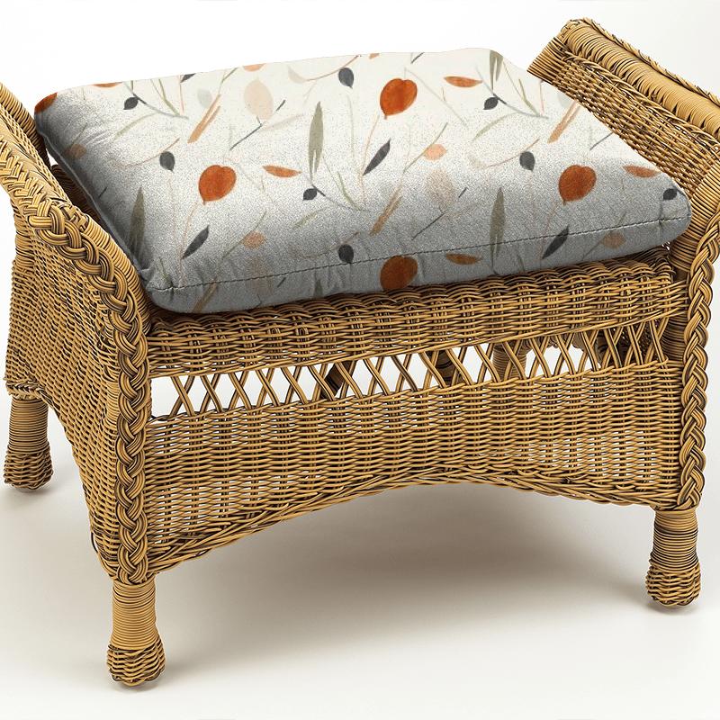 Scion Zanzibar Fabrics Oxalis Spice/Raffia Box Cushion