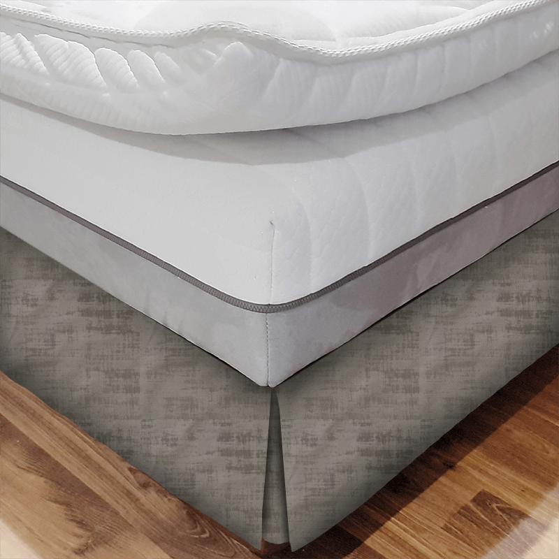 Alessia Silver Bed Base Valance Studio G Lustro Alessia Silver Bed Base Valance