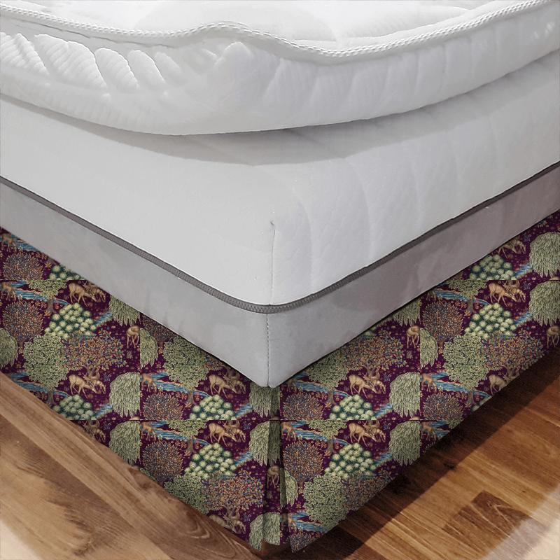 William Morris Archive III Prints The Brook Tapestry Red Morris Bed Base Valance