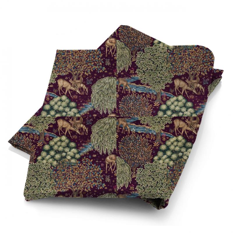 William Morris Archive III Prints The Brook Tapestry Red Morris Fabric