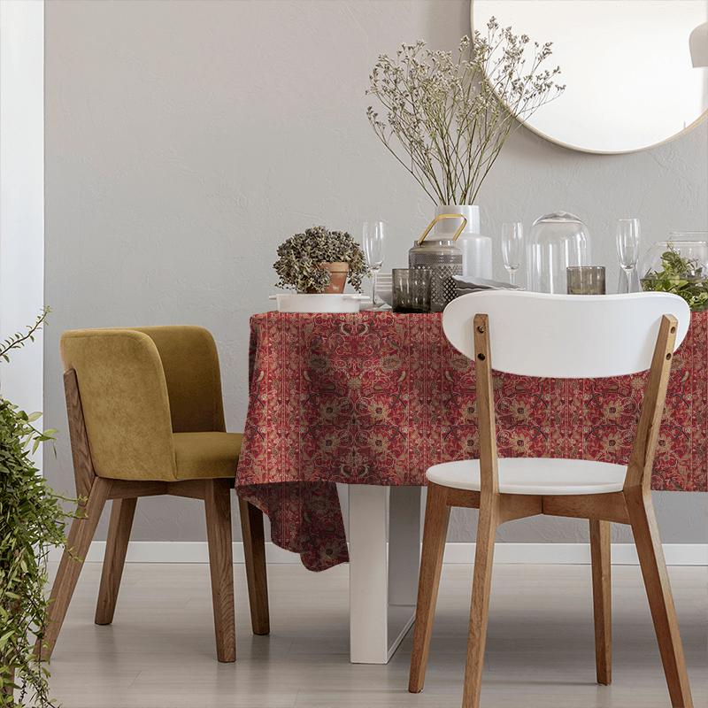 William Morris Morris Archive IV The Collector Fabrics Bullerswood Paprika/Gold Tablecloth