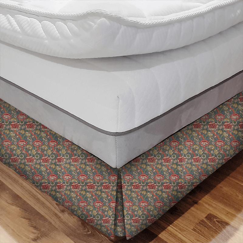 William Morris Morris Archive IV The Collector Fabrics Wandle Indigo/Carmine Bed Base Valance