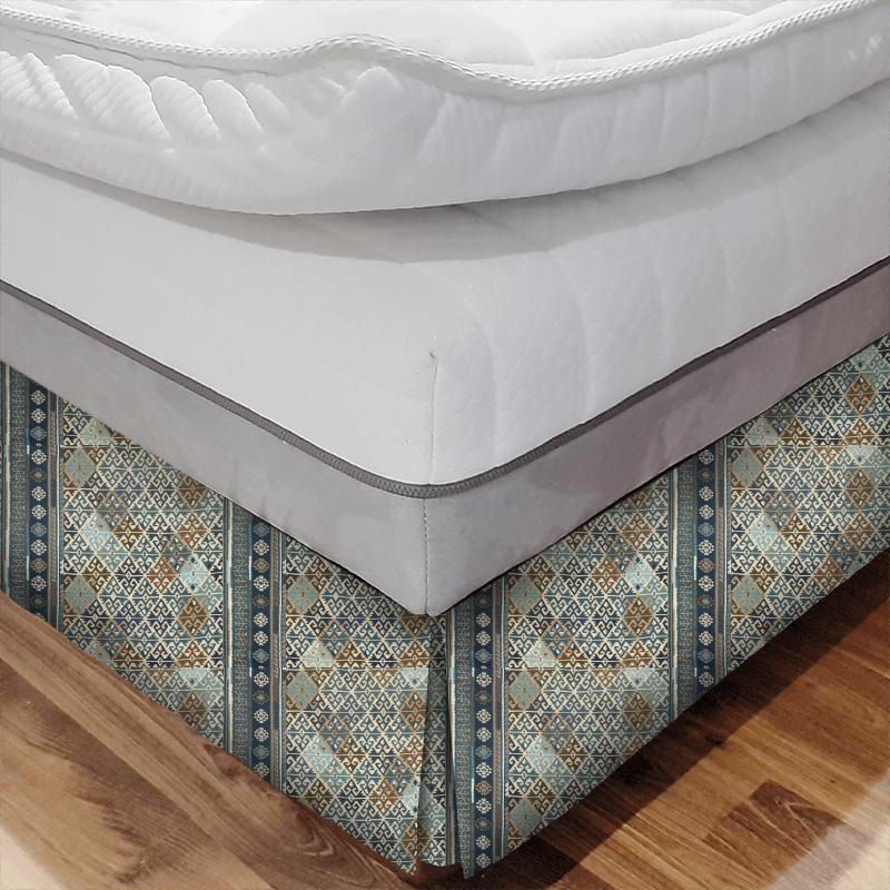 William Morris Morris Archive IV The Collector Fabrics Burdock & Star Indigo Bed Base Valance