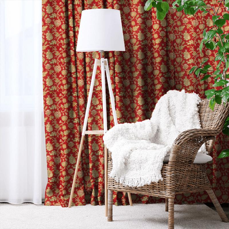 William Morris Morris Archive V Melsetter Fabrics Theodosia Red Made To Measure Curtain