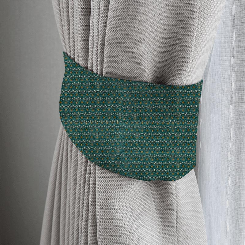 Eye Bright Teal Tieback William Morris Morris Archive V Melsetter Fabrics Eye Bright Teal Tieback