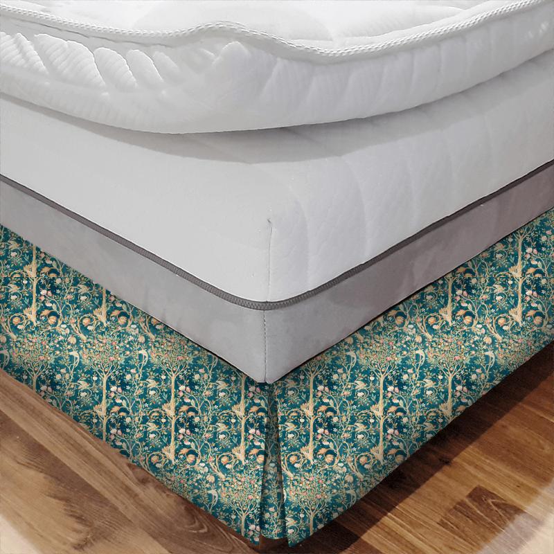 William Morris Morris Archive V Melsetter Fabrics Melsetter Indigo Bed Base Valance