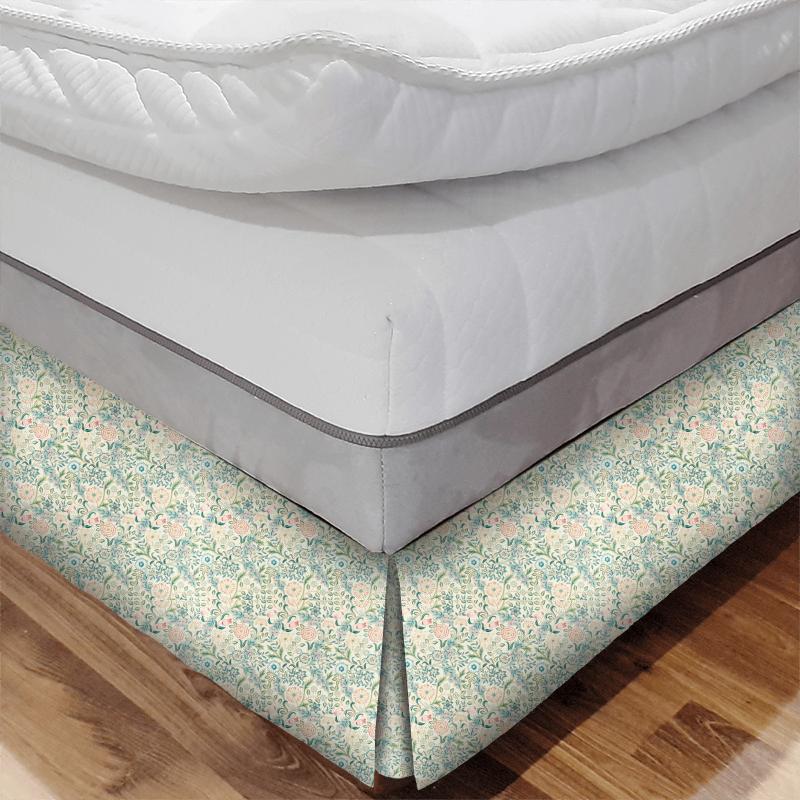 William Morris Morris Archive V Melsetter Fabrics Wilhelmina Ivory Bed Base Valance