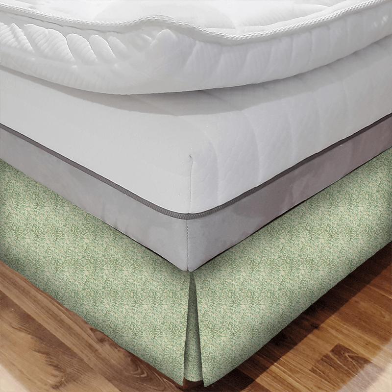 William Morris Morris Fabric Compendium I, II & III Willow Boughs Cream/Pale Green Morris Bed Base Valance