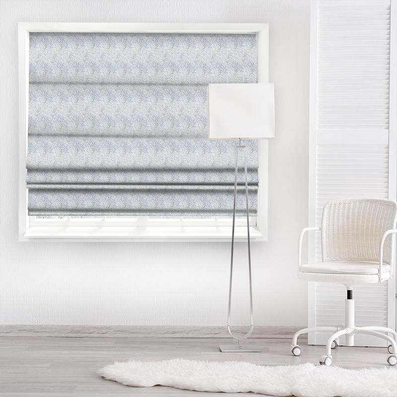William Morris Morris Fabric Compendium I, II & III Willow Boughs China Blue/Cream Morris Made To Measure Roman Blind