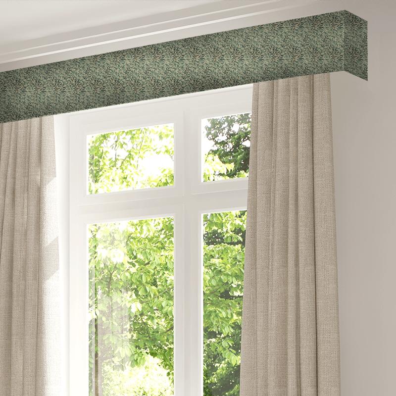 William Morris Morris Fabric Compendium I, II & III Willow Boughs Taupe/Green Morris Pelmet