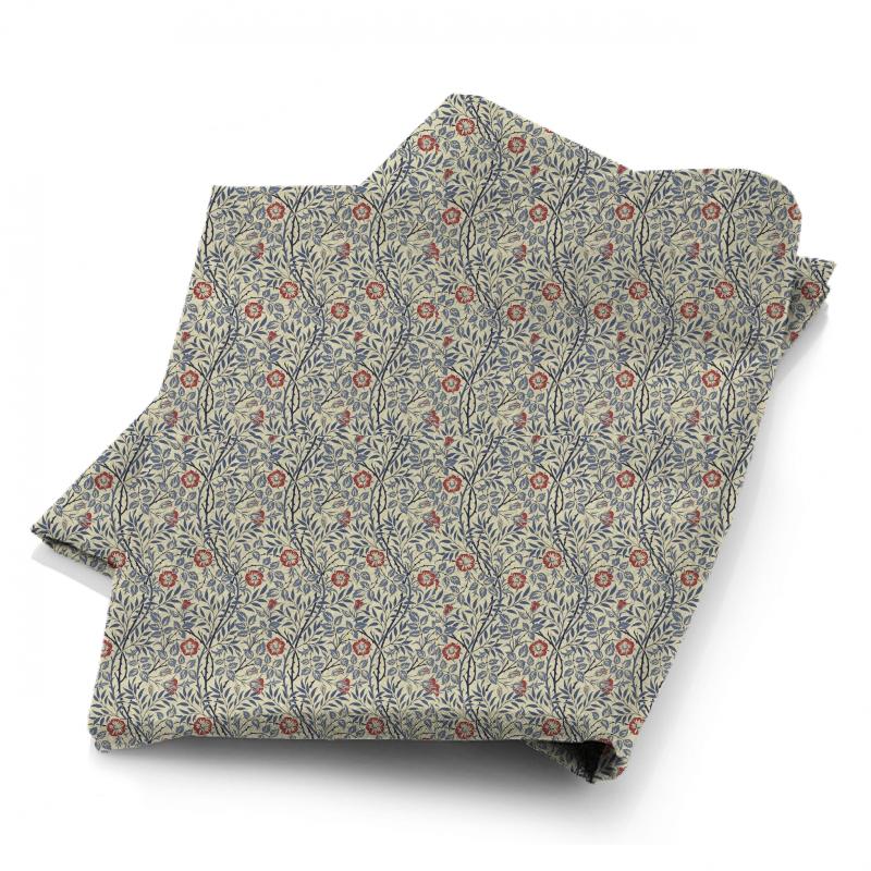 William Morris Morris Fabric Compendium I, II & III Sweet Briar Indigo/Red Fabric