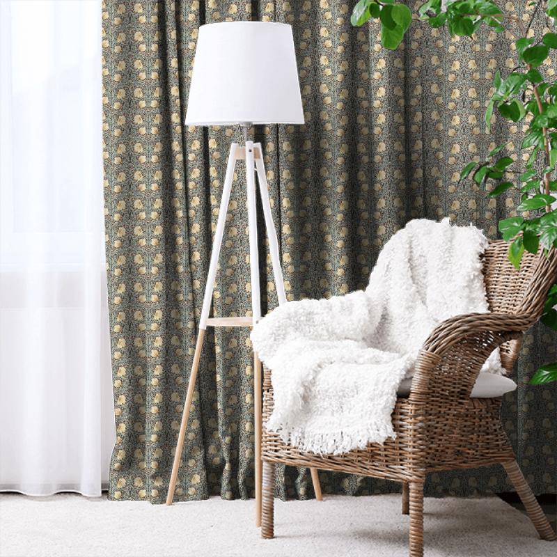 Pimpernel Bullrush/Slate Made To Measure Curtain William Morris Morris The Craftsman Bestsellers Fabrics Pimpernel Bullrush/Slate Made To Measure Curtain