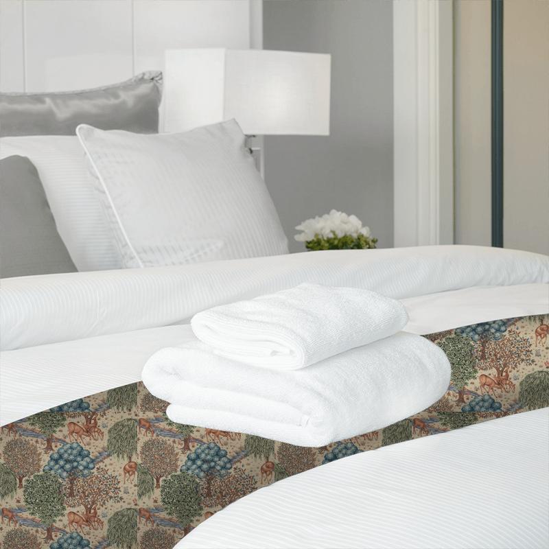 William Morris Morris The Craftsman Bestsellers Fabrics The Brook Tapestry Linen Bed Runner