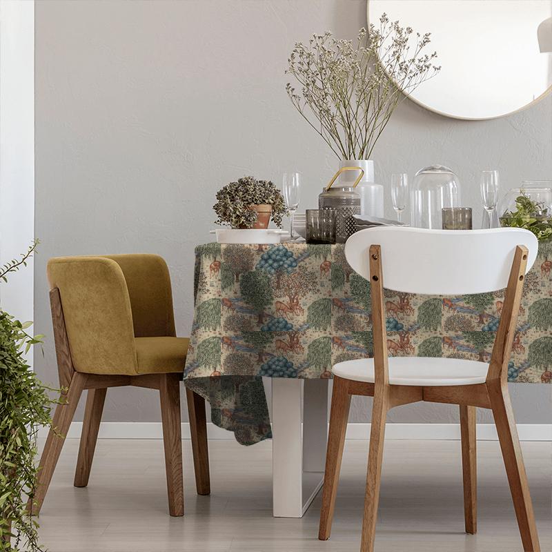 William Morris Morris The Craftsman Bestsellers Fabrics The Brook Tapestry Linen Tablecloth