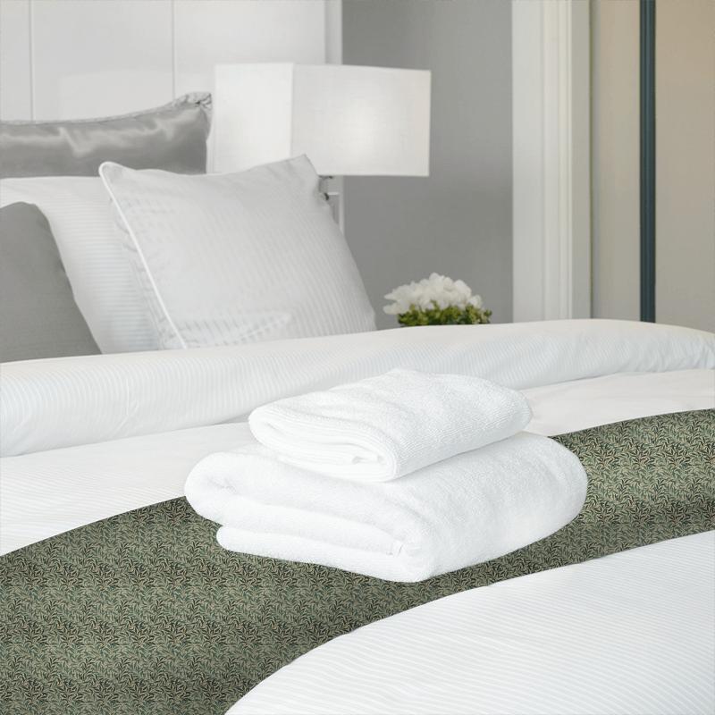 William Morris Morris The Craftsman Bestsellers Fabrics Willow Bough Taupe/Green Bed Runner