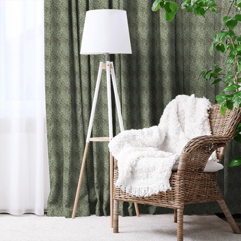 William Morris Morris The Craftsman Bestsellers Fabrics Willow Bough Taupe/Green Made To Measure Curtain