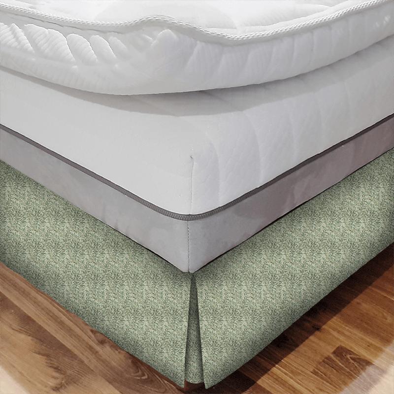 William Morris Morris The Craftsman Bestsellers Fabrics Willow Bough Cream/Green Bed Base Valance