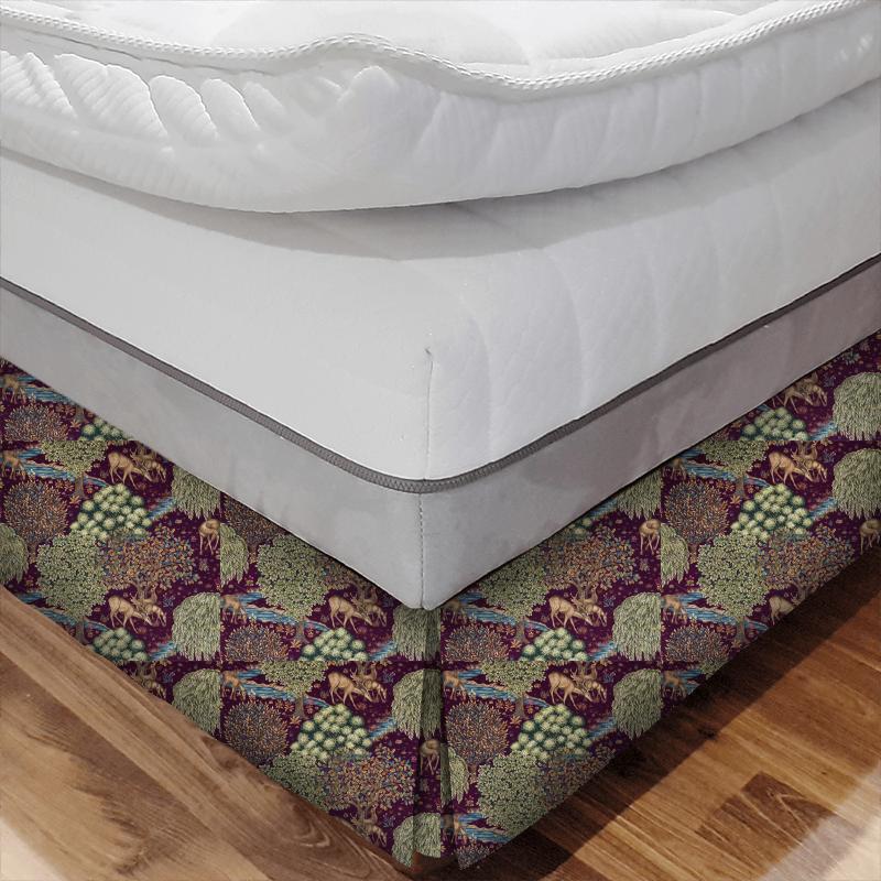 William Morris Morris The Craftsman Bestsellers Fabrics The Brook Tapestry Red Bed Base Valance